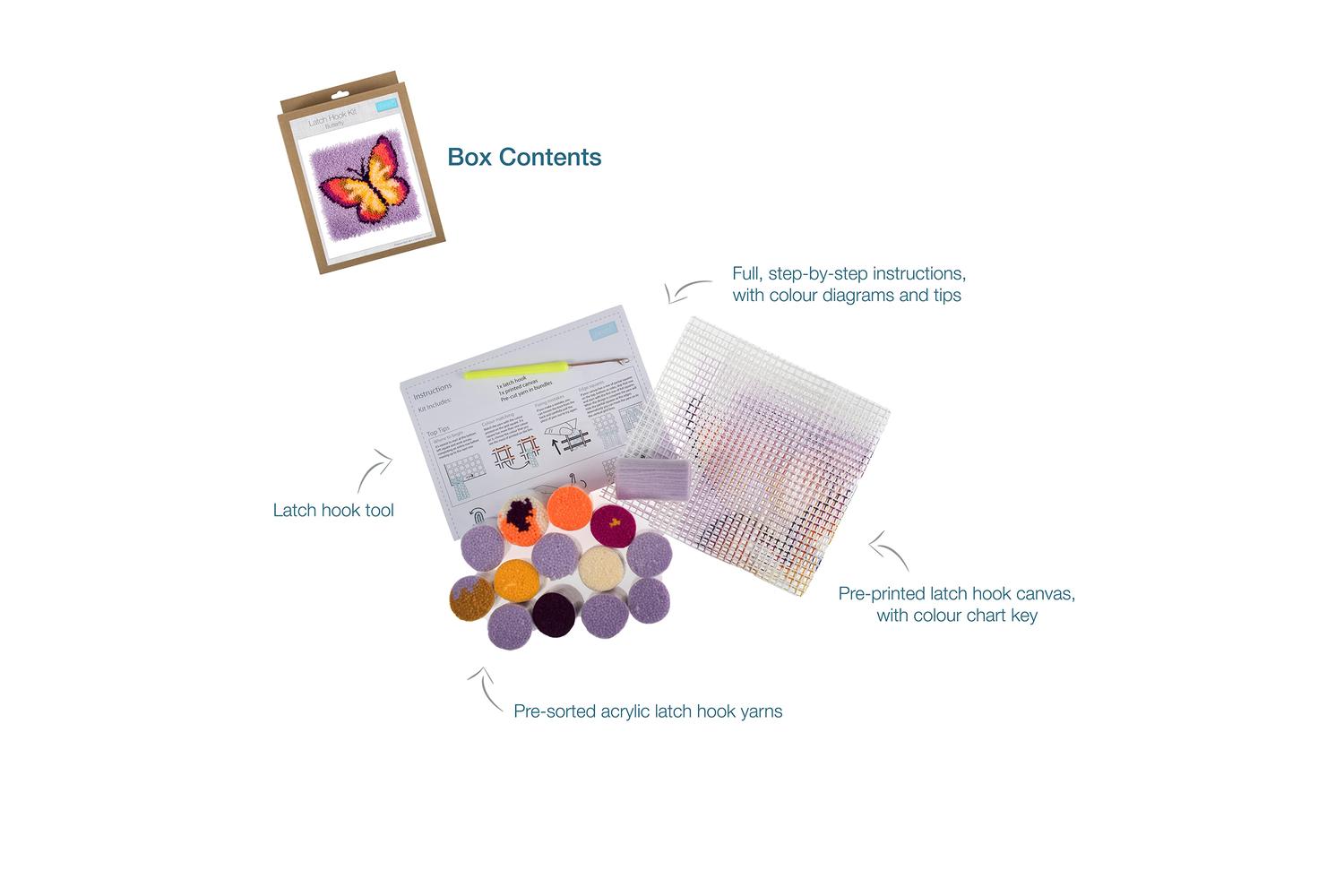 Trimits Gro-gck099 - Lhook Butterfly - Latch Hook Kit Butter-4
