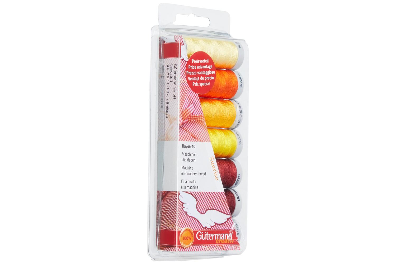 Gutermann Gro-731340\2 - Tset Rayon 40 7x200m - Thread Set R-2