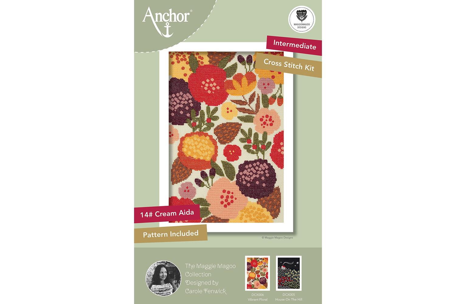 Anchor Gro-dcx006 - Vibrant Floral - Counted Cross Stitch Ki