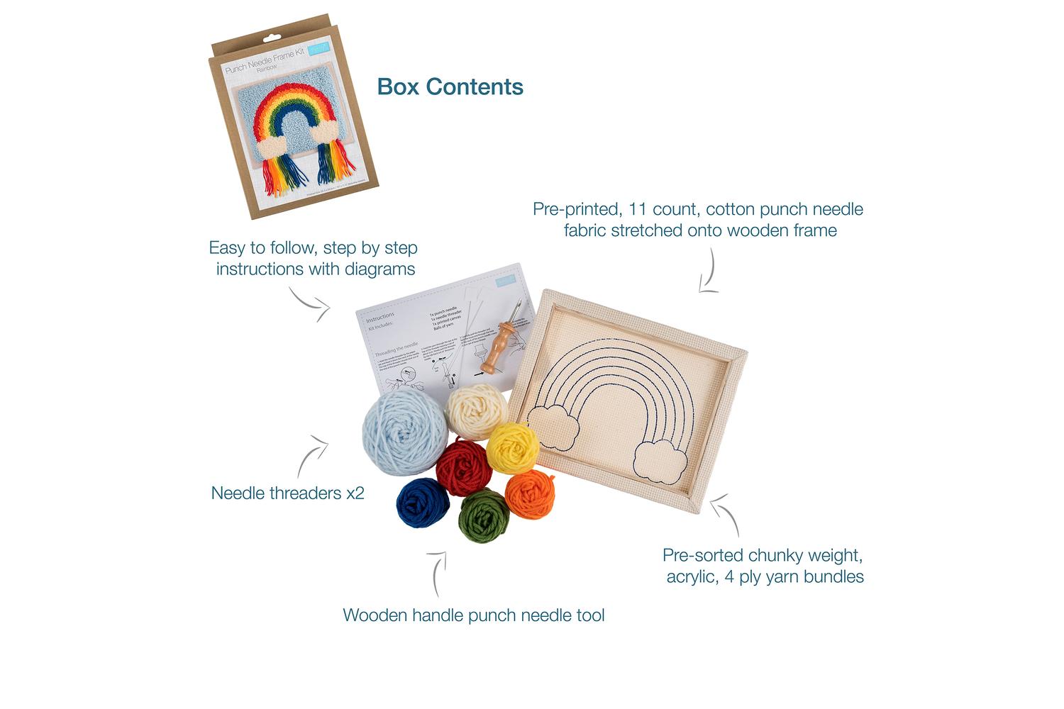 Trimits Gro-gck094 - Pneedle Rainbow - Punch Needle Kit Rain-3