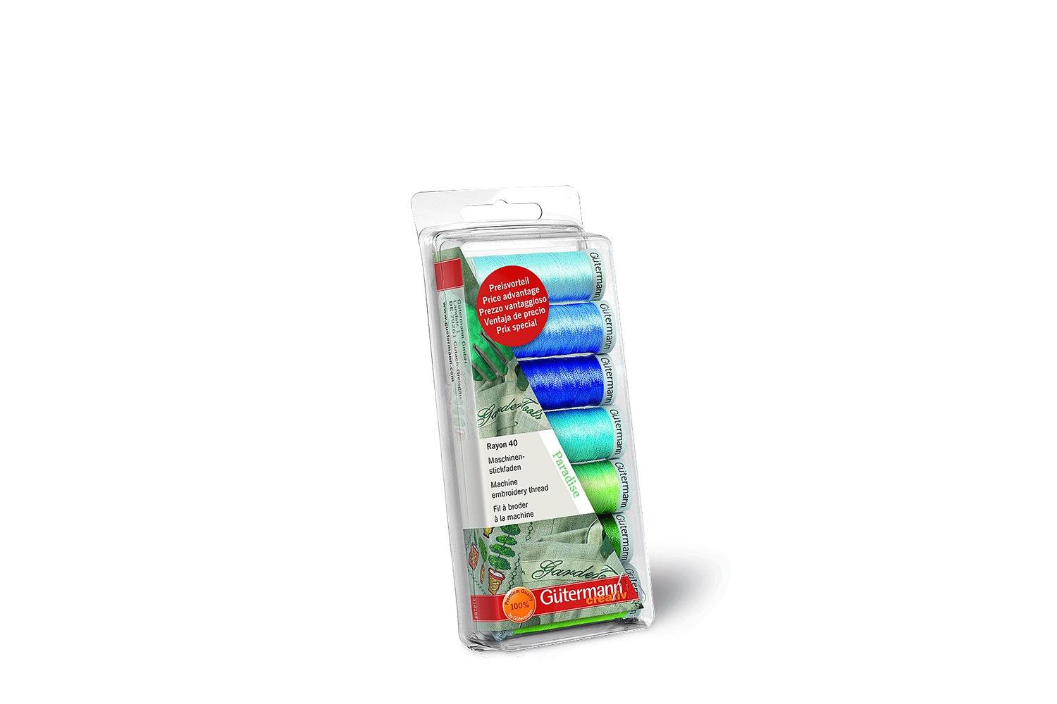 Gutermann Gro-731340\3 - Tset Rayon 40 7x200m - Thread Set R