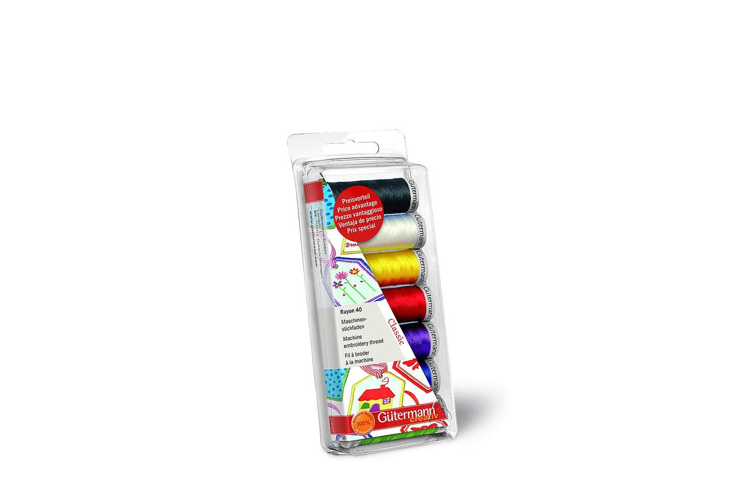 Gutermann Gro-731340\1 - Tset Rayon 40 7x200m - Thread Set R