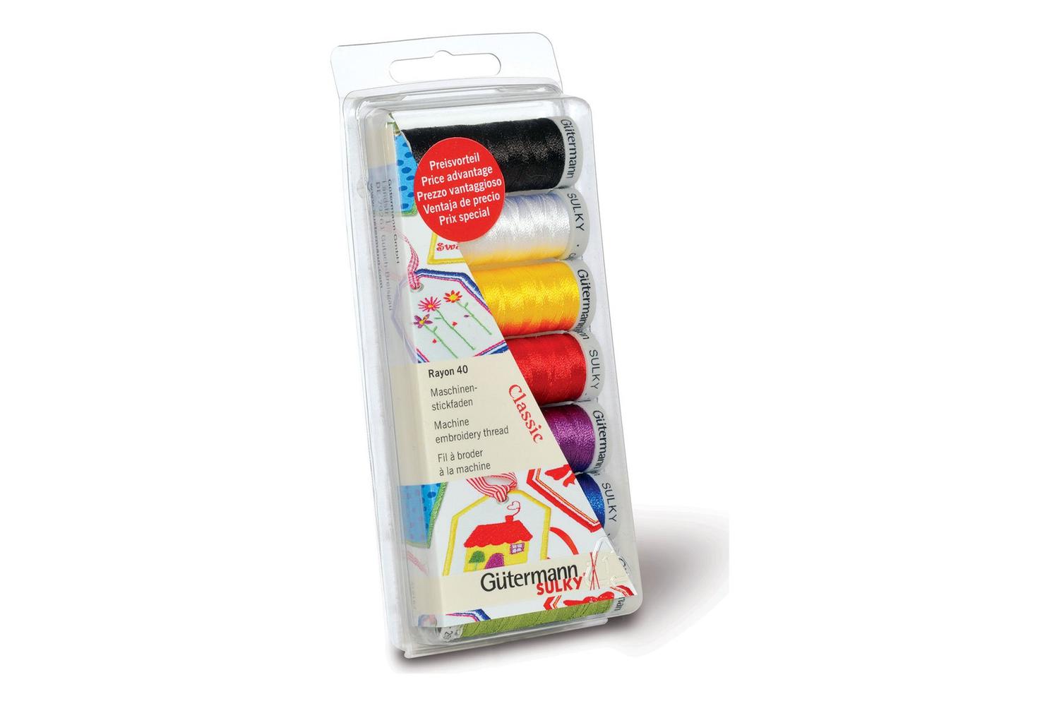 Gutermann Gro-731340\1 - Tset Rayon 40 7x200m - Thread Set R-2