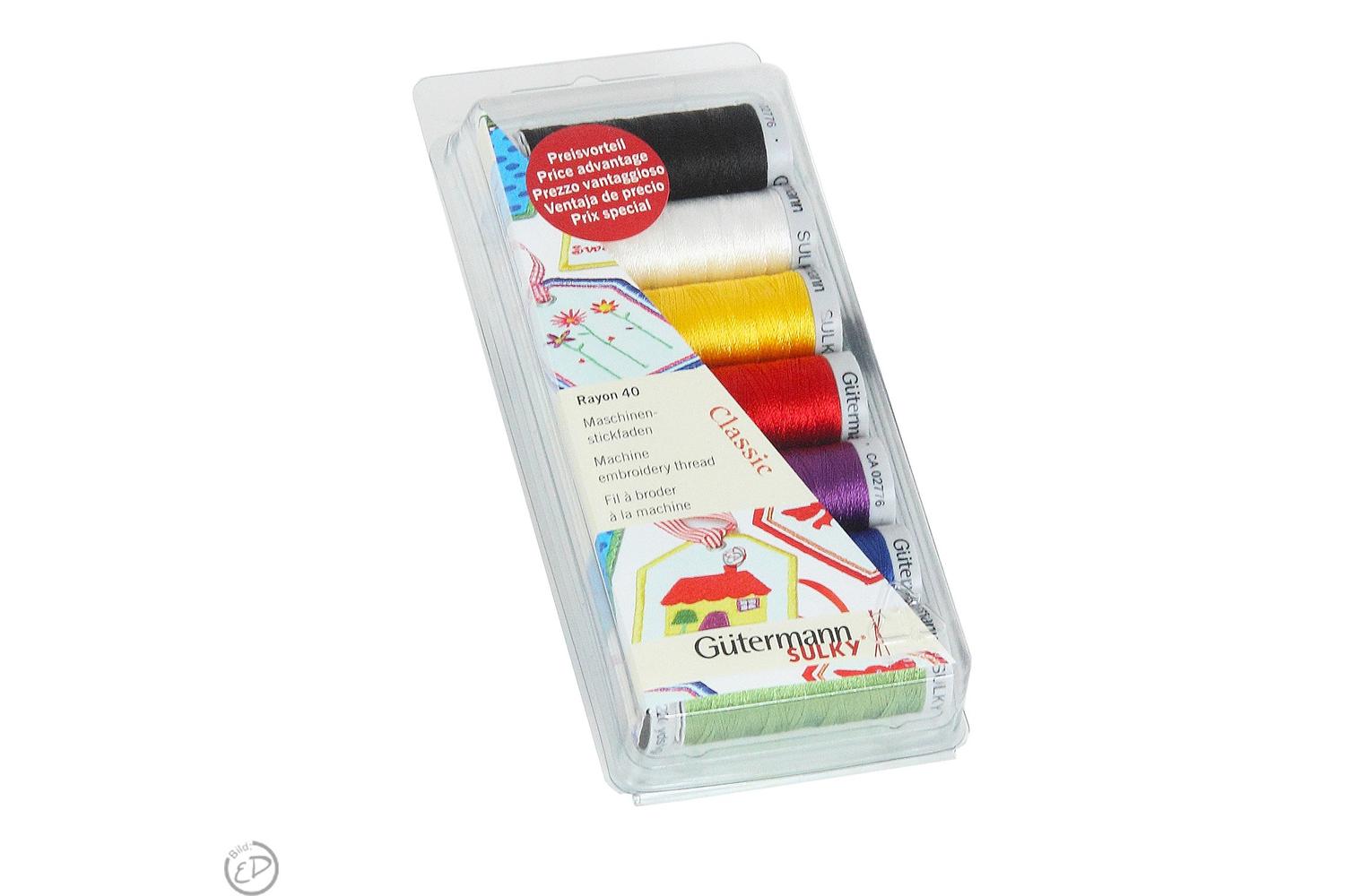 Gutermann Gro-731340\1 - Tset Rayon 40 7x200m - Thread Set R-3