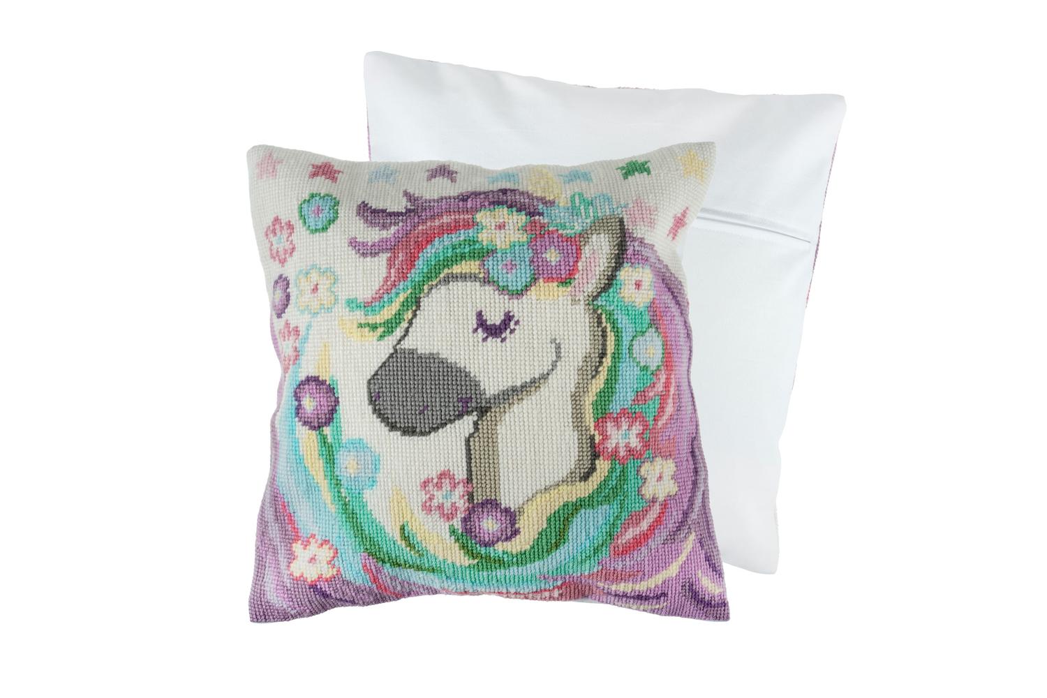 Trimits Gro-gcs85 - Tap Cush Unicorn - Half Cross Stitch Tap