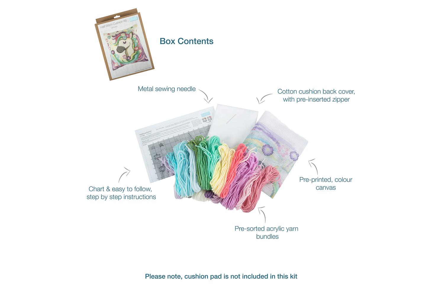 Trimits Gro-gcs85 - Tap Cush Unicorn - Half Cross Stitch Tap-2