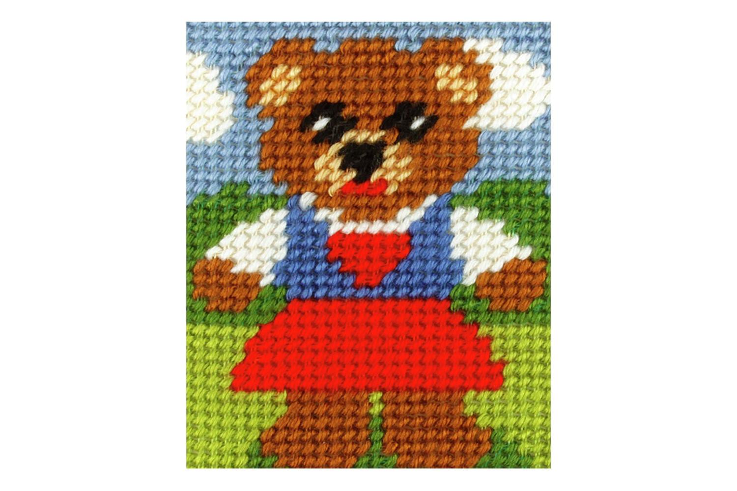 Orchidea Gro-orc.9731 - Emb Kit Girl Bear - Needlepoint Kit