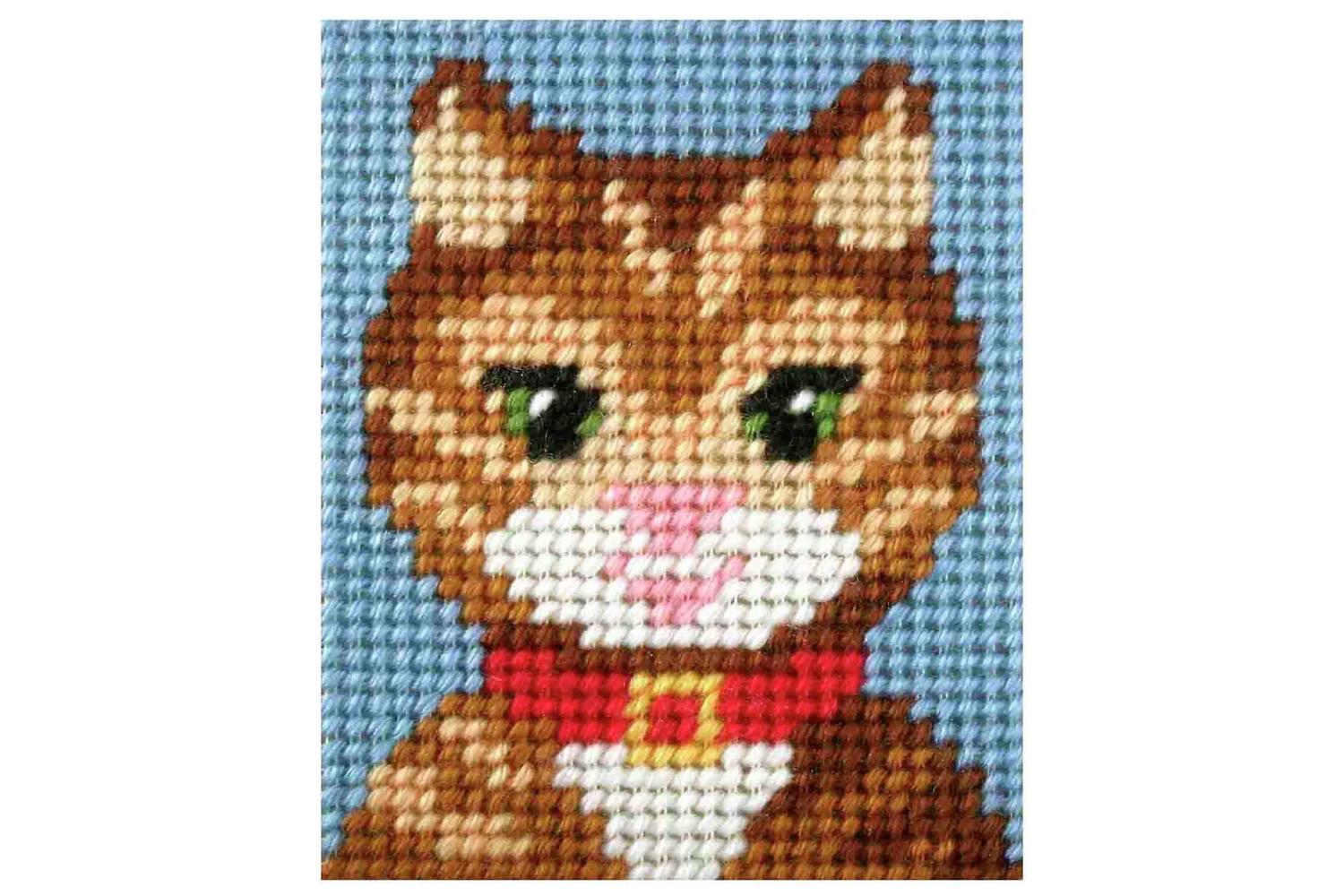 Orchidea Gro-orc.9729 - Emb Kit Tabby Cat - Needlepoint Kit-3