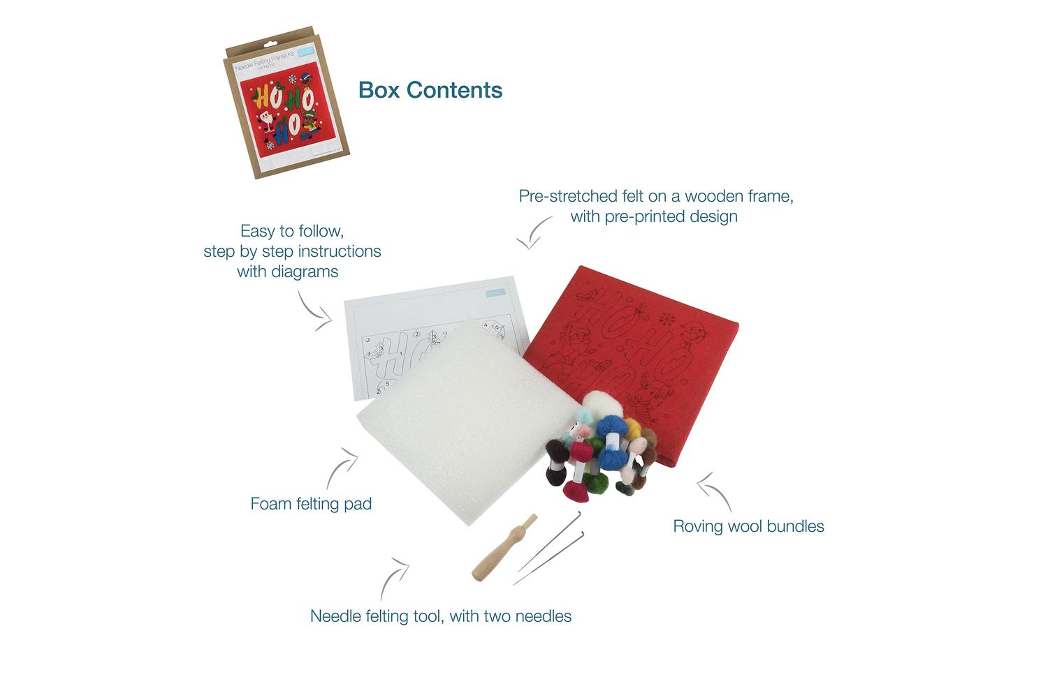 Trimits Gro-tck032 - Felt Kit Ho Ho Ho - Needle Felting Kit-3