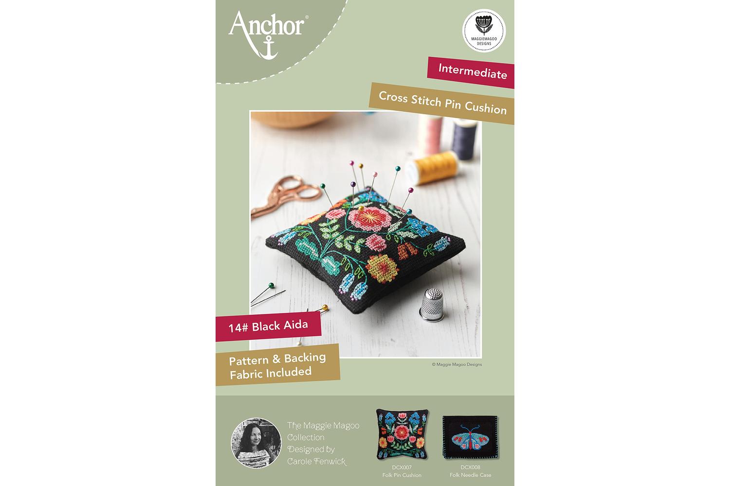 Anchor Gro-dcx007 - Folk Pin Cushion - Counted Cross Stitch