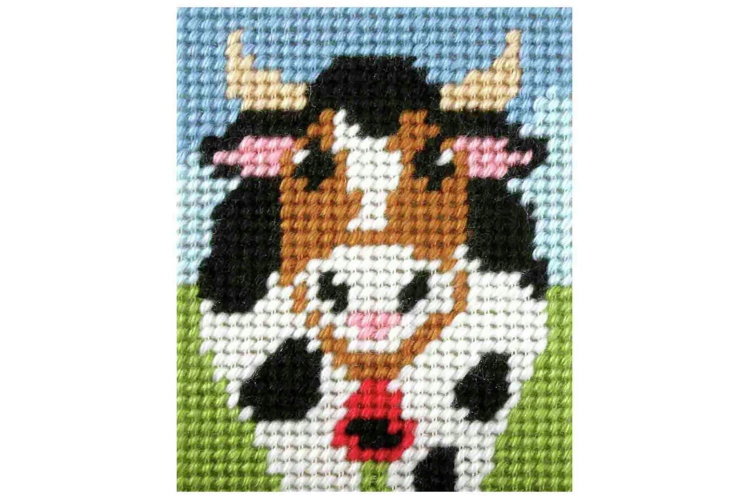 Orchidea Gro-orc.9721 - Emb Kit Alpine Cow - Needlepoint Kit-3