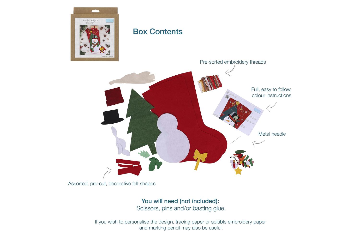 Trimits Gro-gck218 - Fstocking Snowman - Felt Stocking Kit C-2
