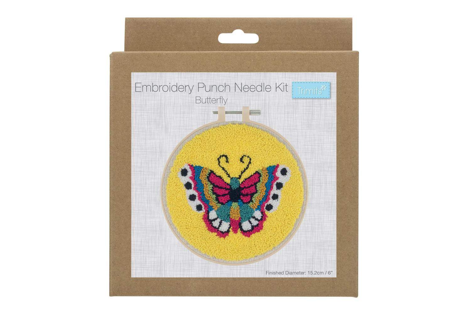 Trimits Gro-gck149 - Pneedle Butterfly - Punch Needle Kit Fl-2