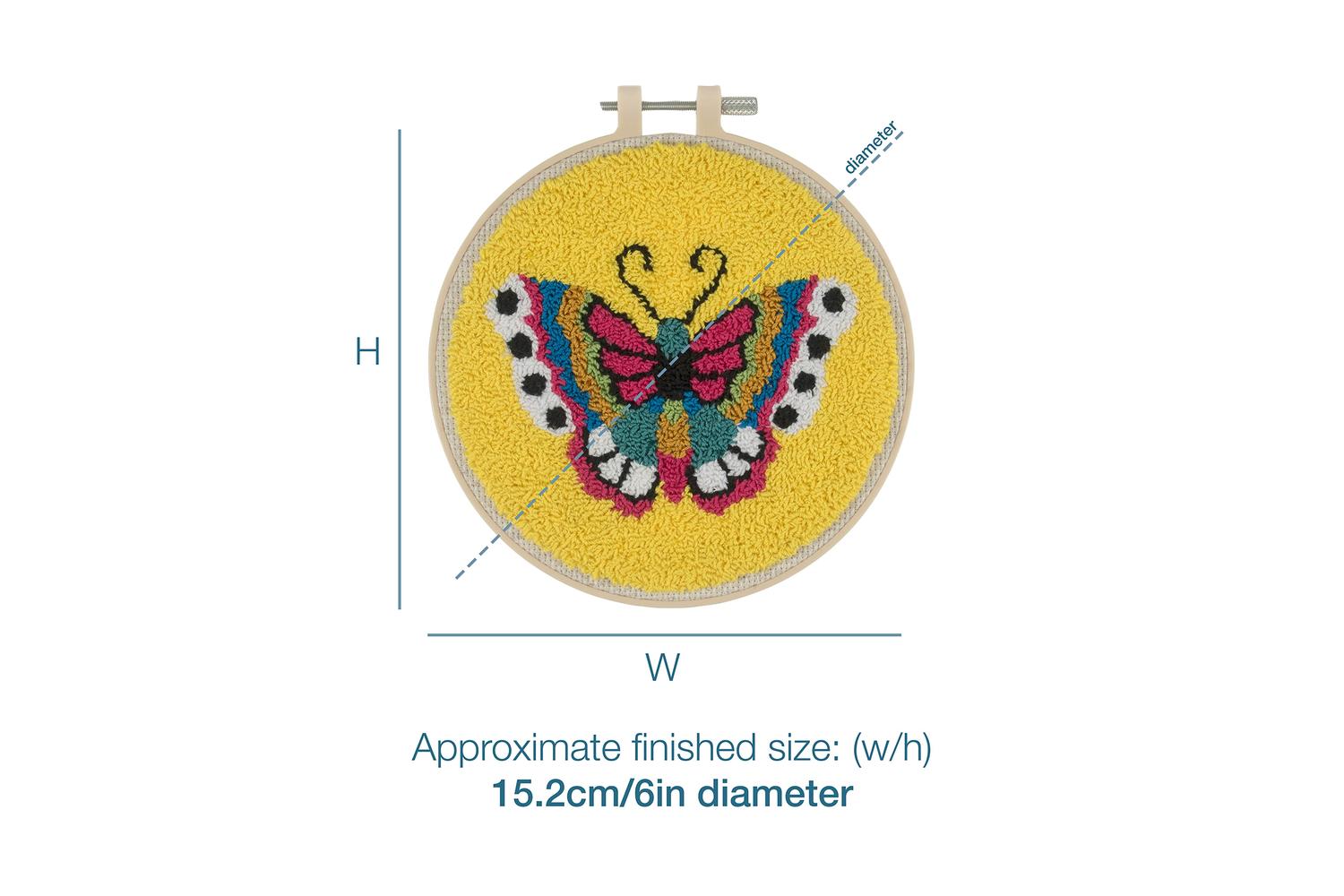 Trimits Gro-gck149 - Pneedle Butterfly - Punch Needle Kit Fl-4