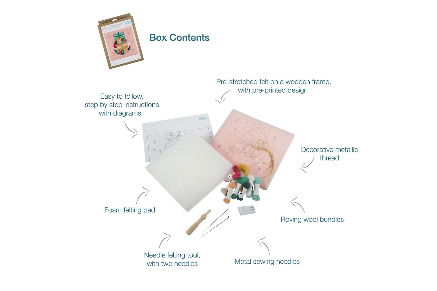 Trimits Gro-tck042 - Needle Felting Kit With Frame Christmas-3