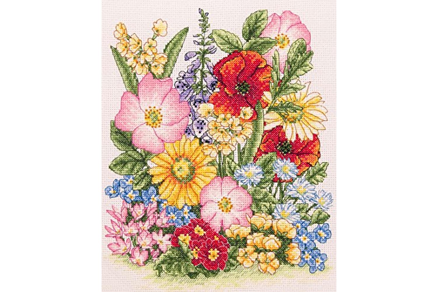Anchor Gro-pce961 - Meadow Flowers - Counted Cross Stitch Ki