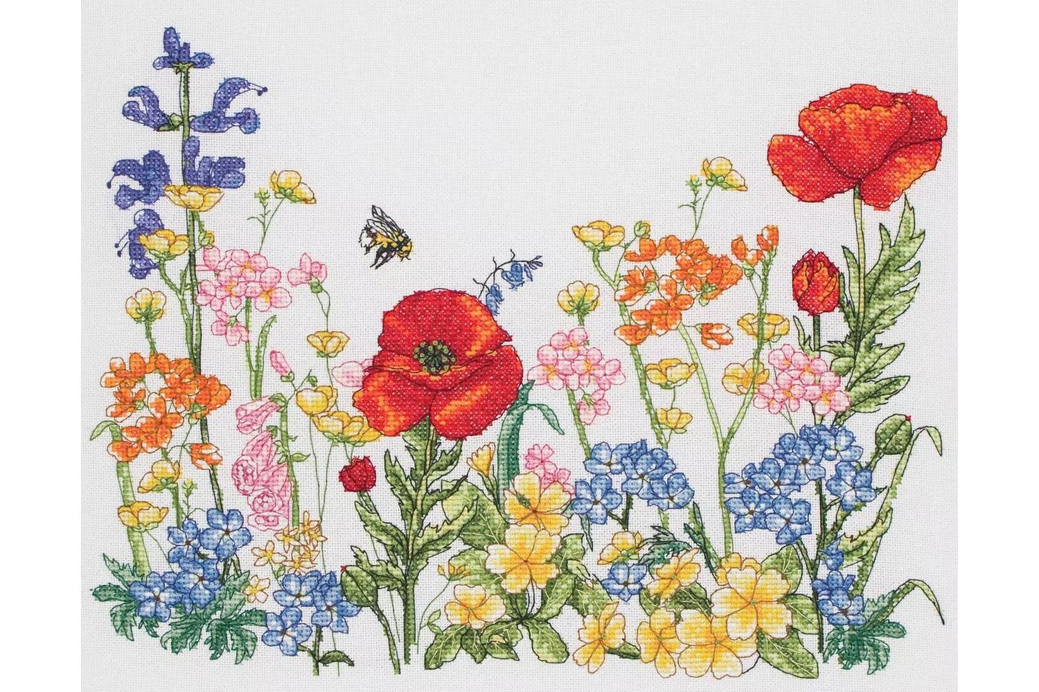 Anchor Gro-pce981 - Counted Cross Stitch Kit Floral Collecti