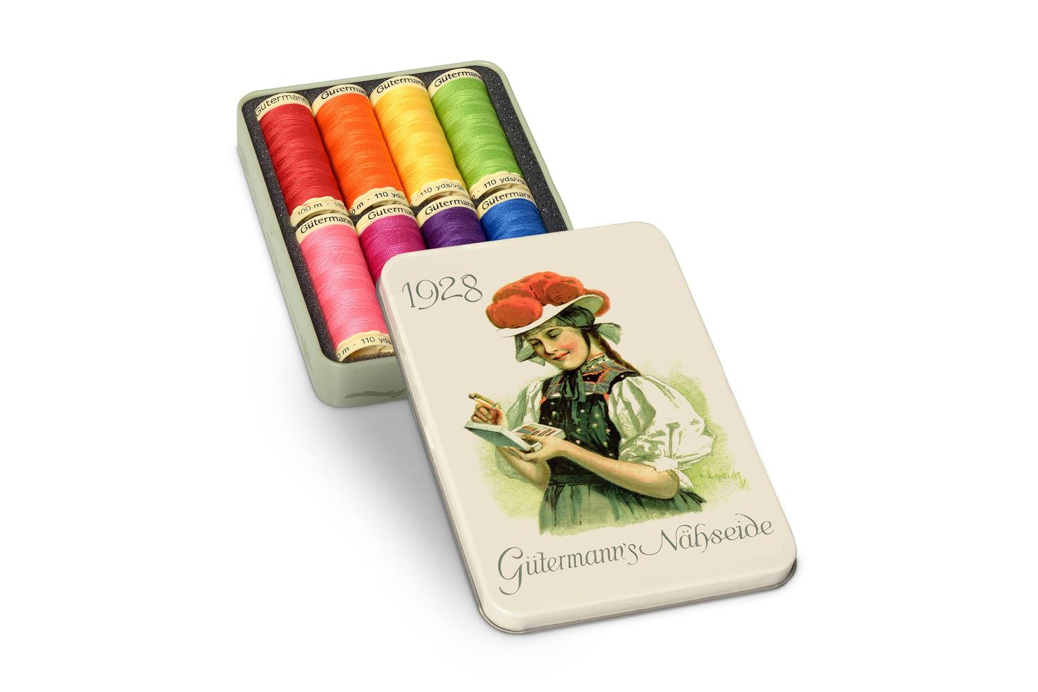 Gutermann Gro-640952 - Nbox 1928 8x100m - Thread Storage Tin