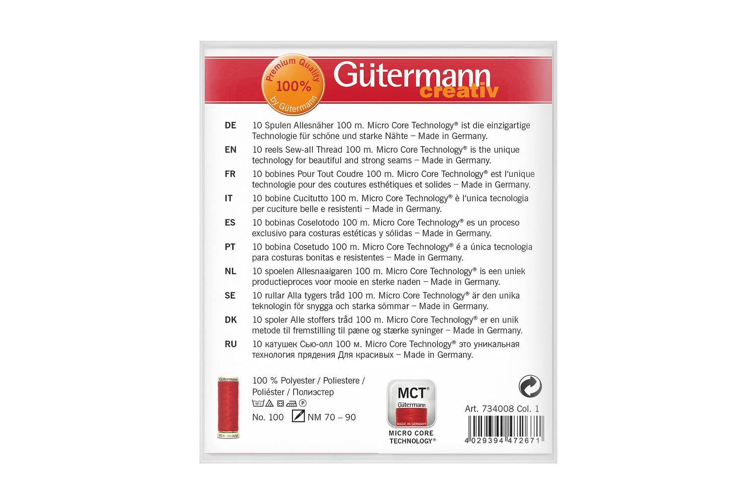 Gutermann Gro-734008\1 - Tset Sa 10x100m - Thread Set Sew-al-3