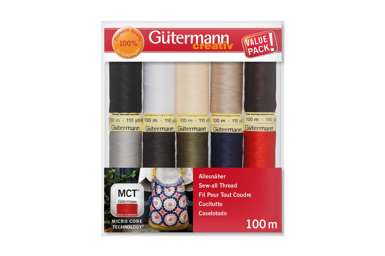 Gutermann Gro-734006\1 - Tset Sa 10x100m - Thread Set Sew-al-2