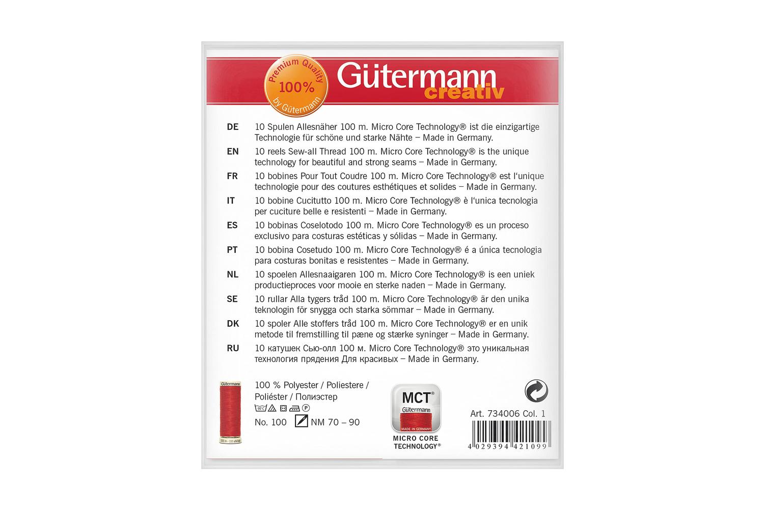 Gutermann Gro-734006\1 - Tset Sa 10x100m - Thread Set Sew-al-3
