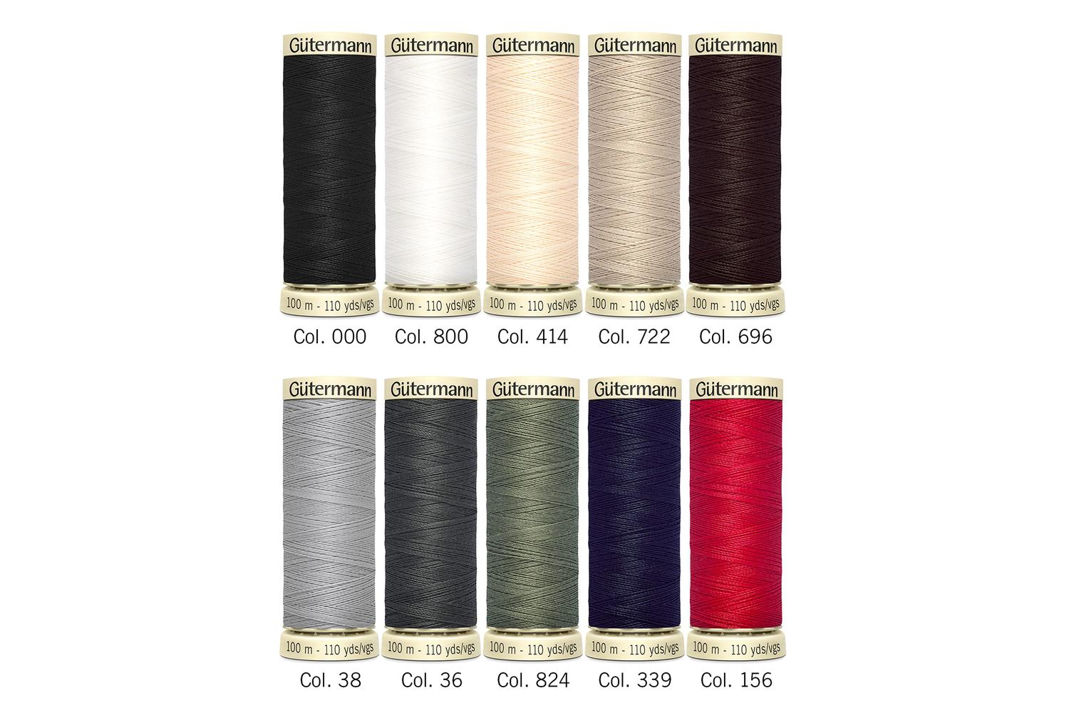 Gutermann Gro-734006\1 - Tset Sa 10x100m - Thread Set Sew-al-4