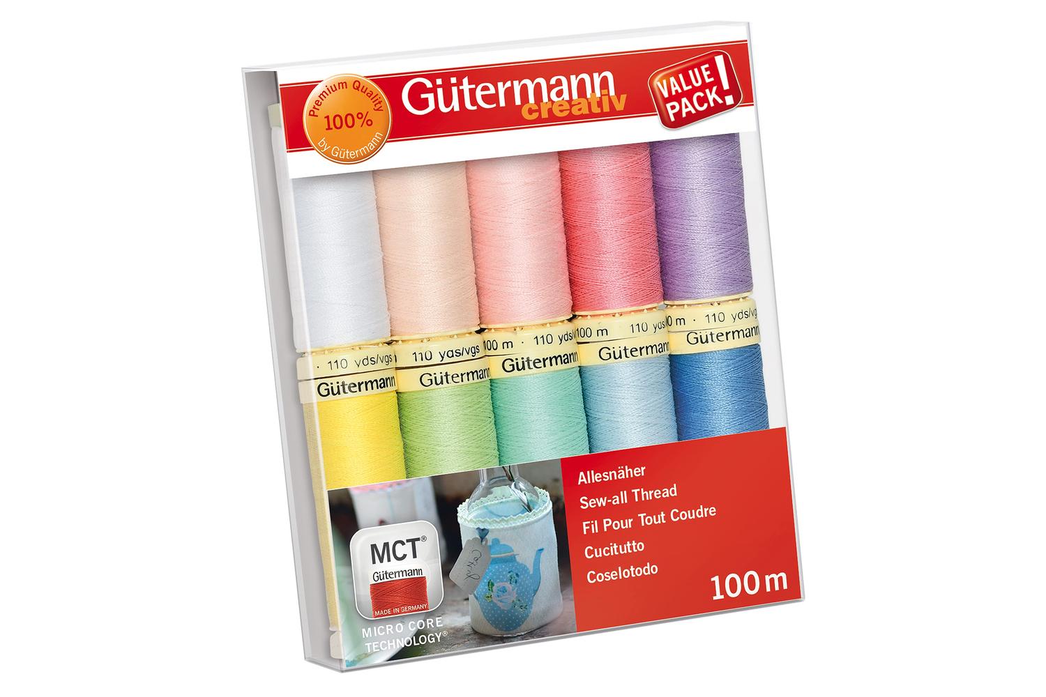 Gutermann Gro-734006\2 - Tset Sa 10x100m - Thread Set Sew-al
