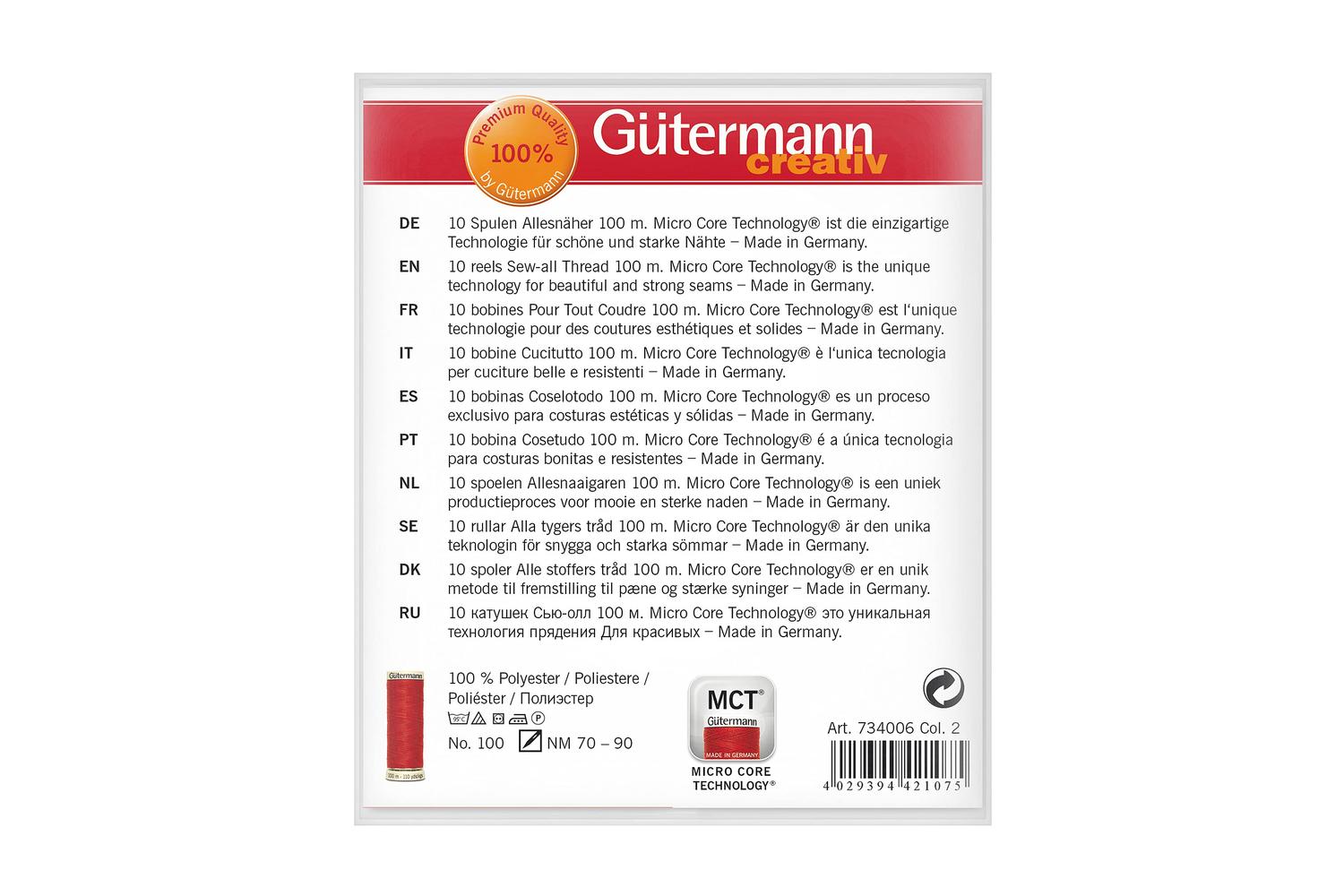 Gutermann Gro-734006\2 - Tset Sa 10x100m - Thread Set Sew-al-3