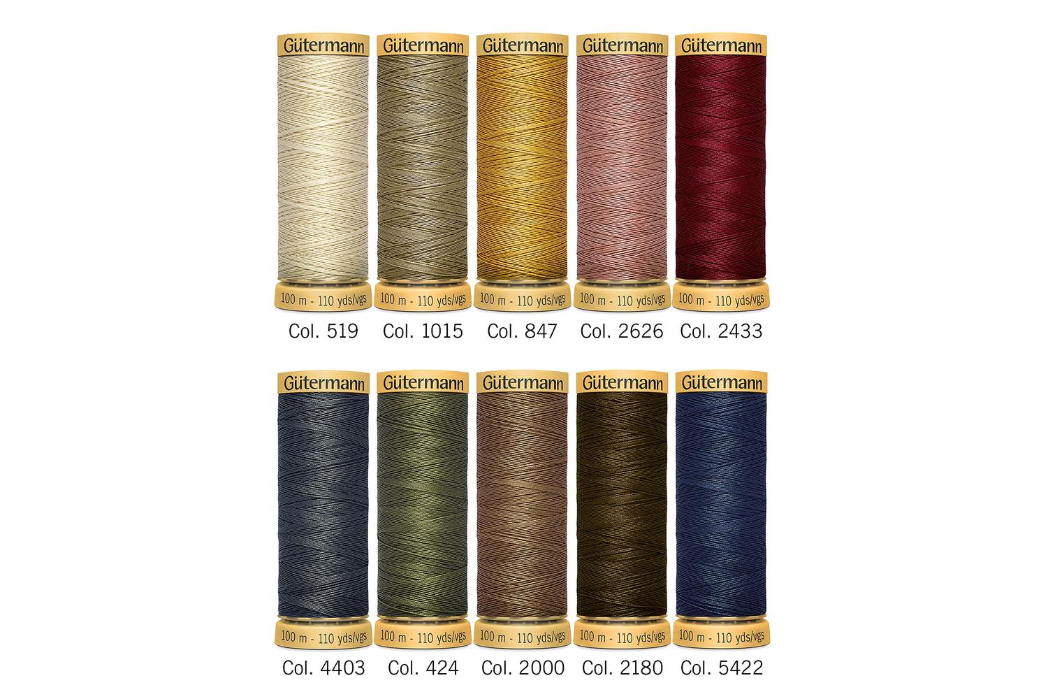 Gutermann Gro-734521\3 - Thread Set Natural Cotton C No50 10-4