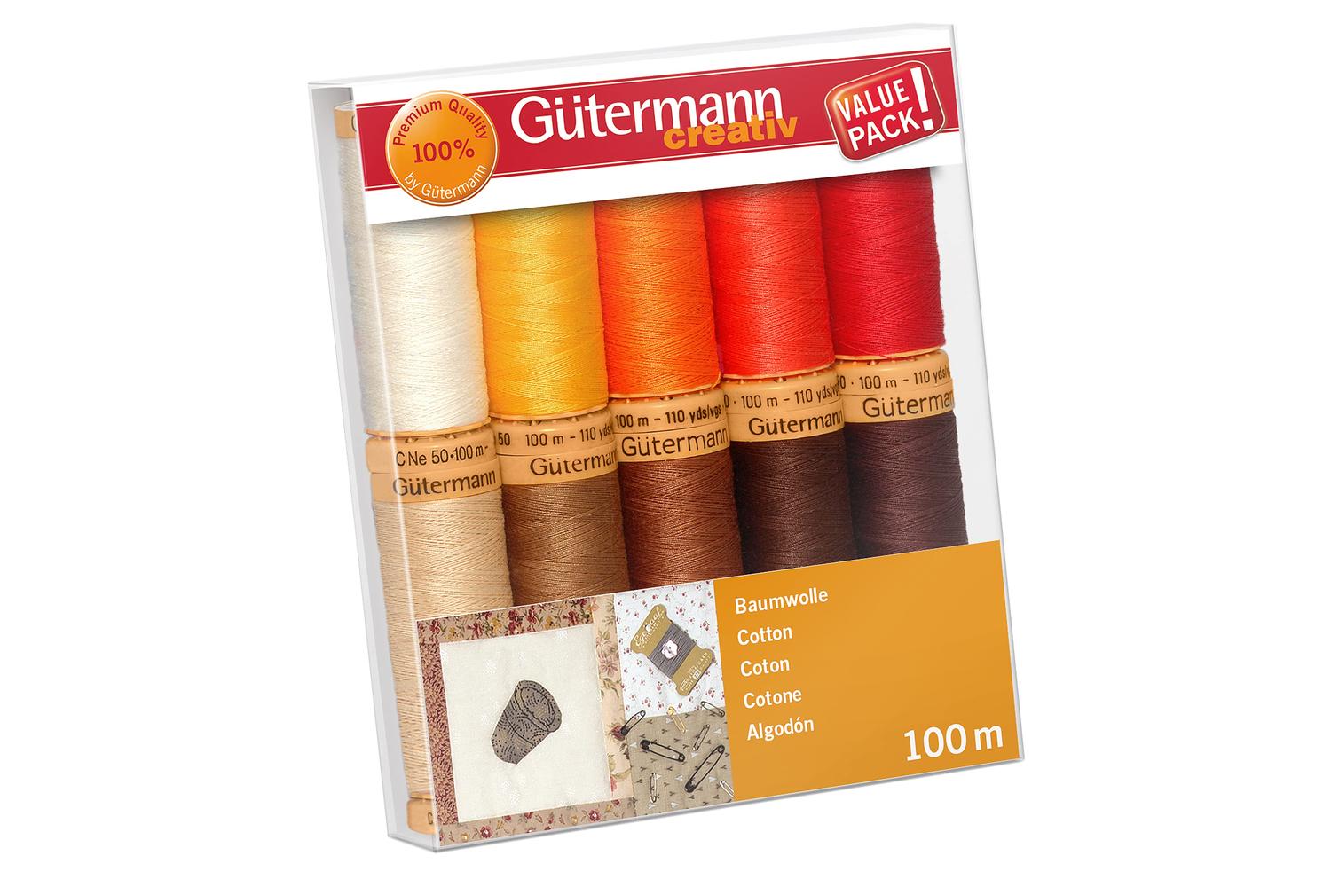 Gutermann Gro-734521\4 - Thread Set Natural Cotton C No50 10