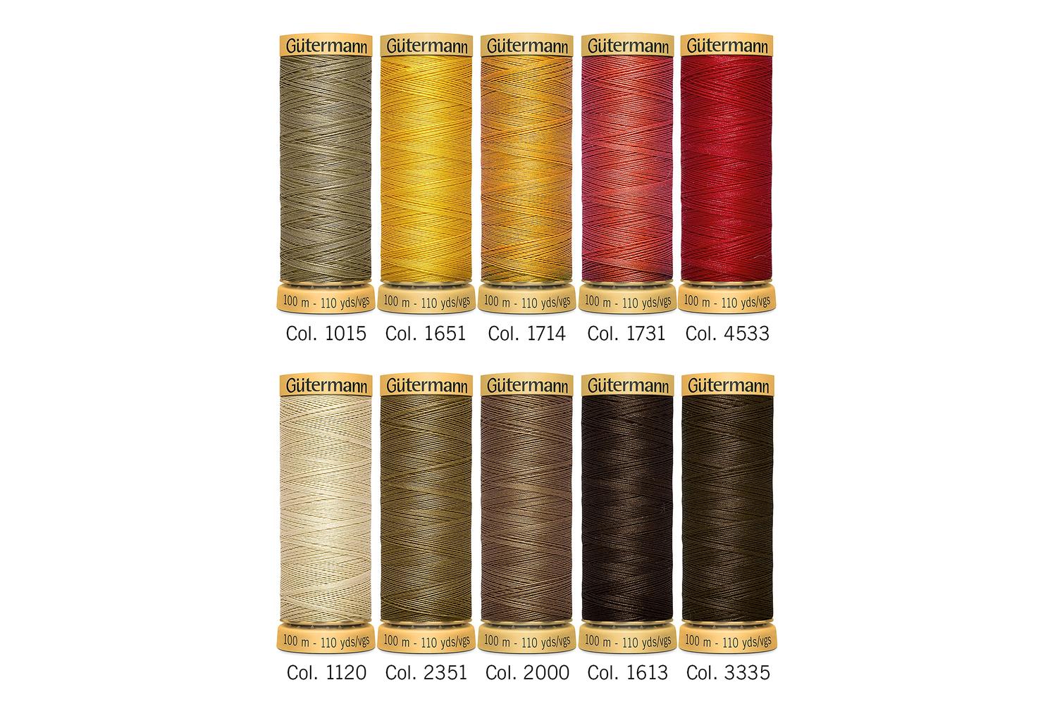 Gutermann Gro-734521\4 - Thread Set Natural Cotton C No50 10-4