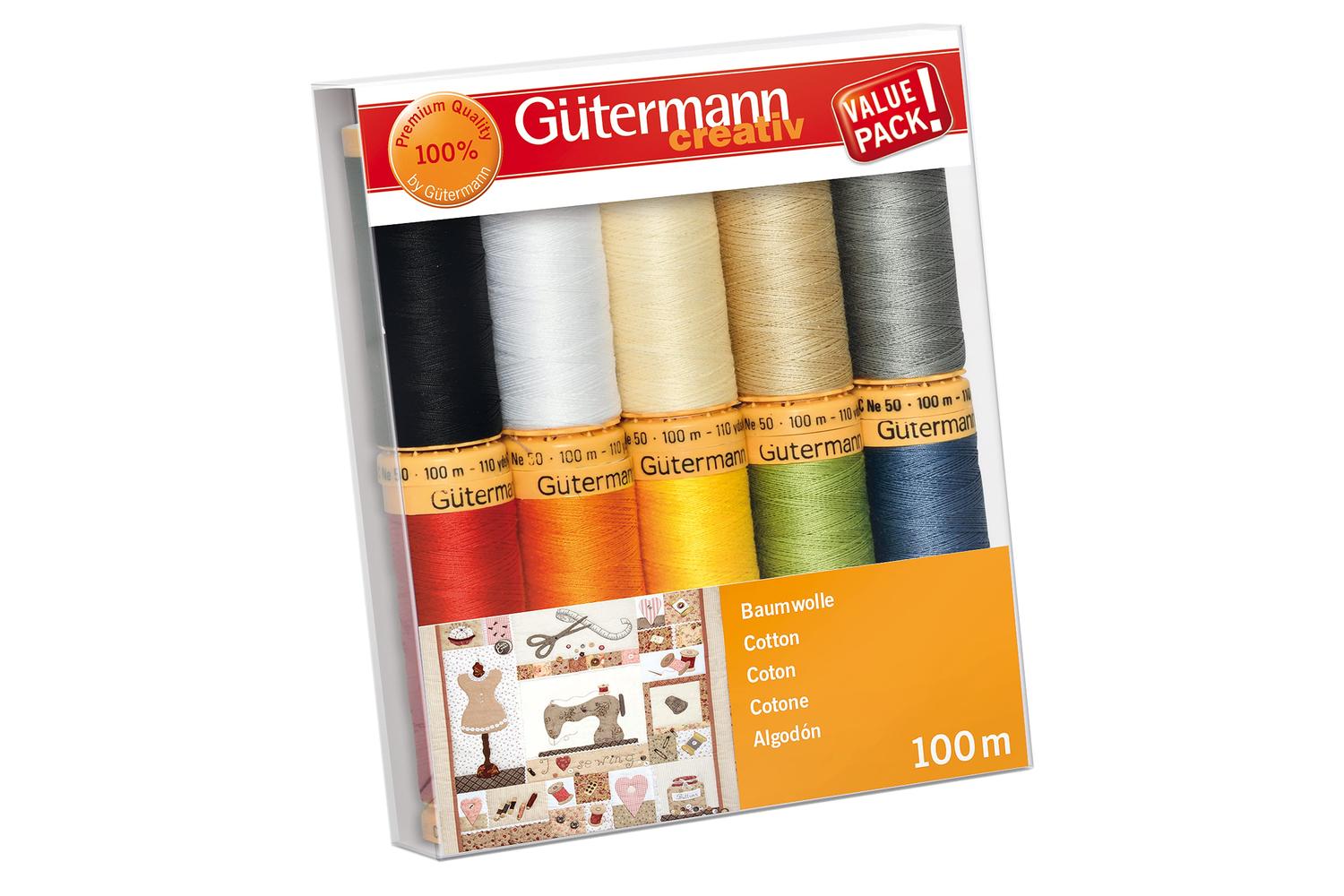 Gutermann Gro-734521\1 - Thread Set Natural Cotton C No50 10