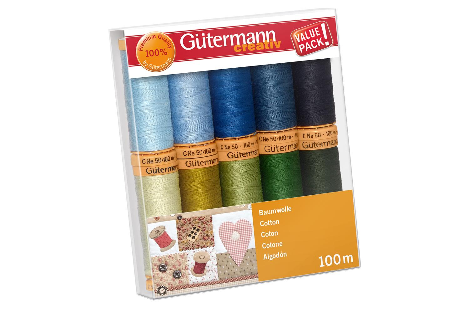Gutermann Gro-734521\5 - Thread Set Natural Cotton C No50 10