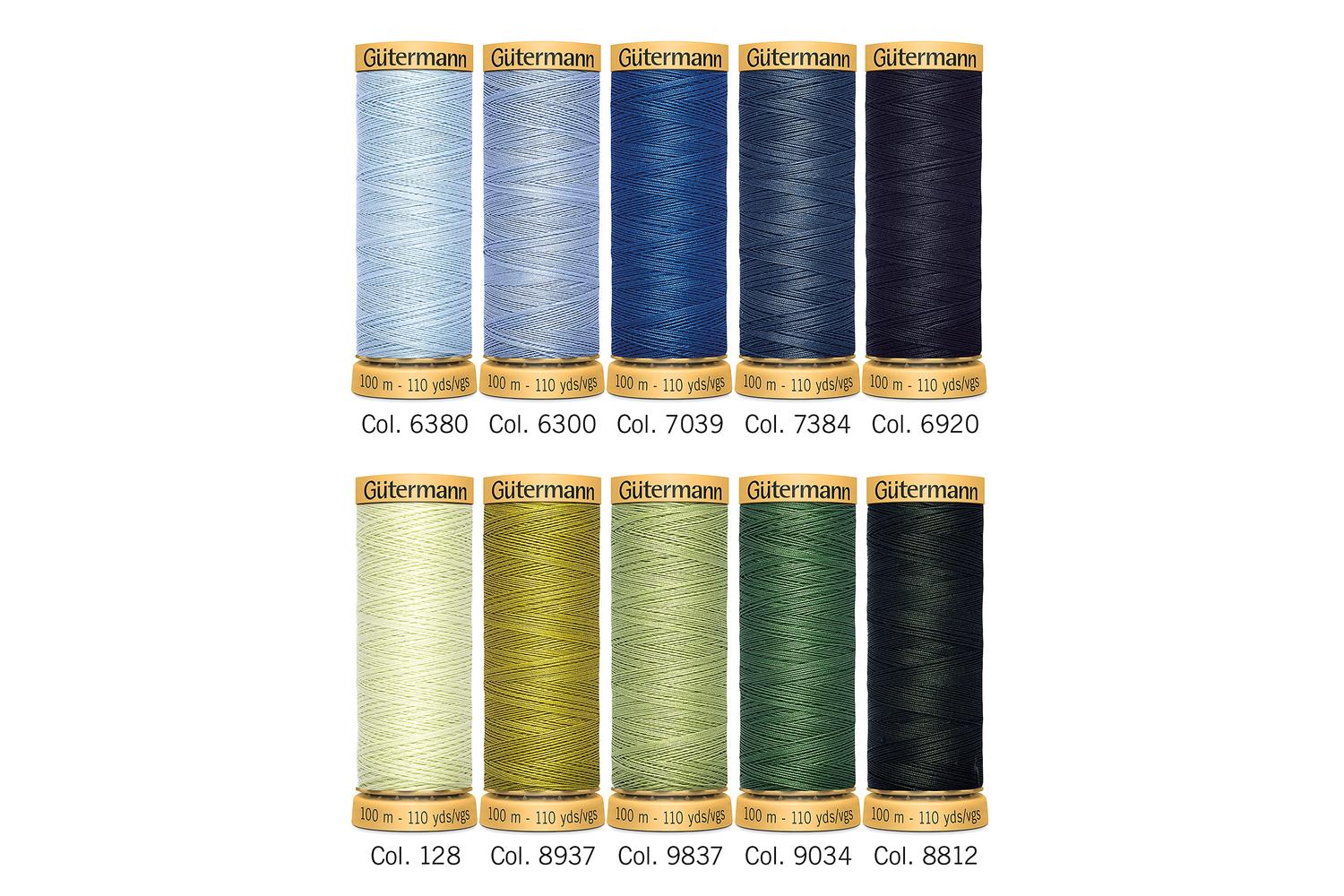 Gutermann Gro-734521\5 - Thread Set Natural Cotton C No50 10-4