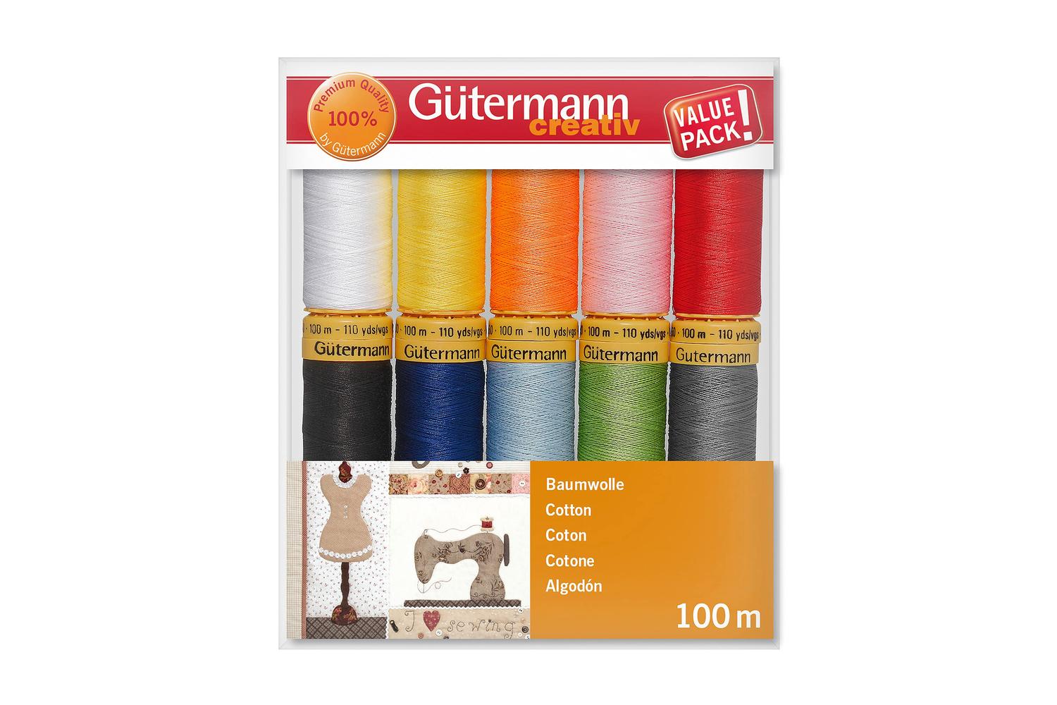Gutermann Gro-734521\2 - Thread Set Natural Cotton C No50 10-2