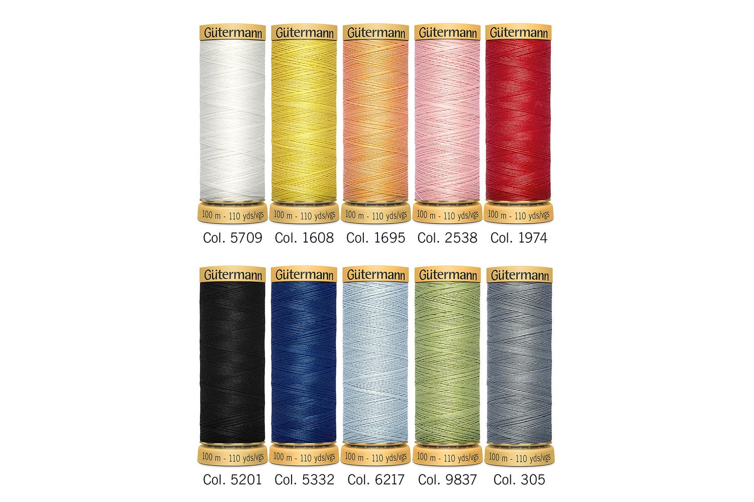 Gutermann Gro-734521\2 - Thread Set Natural Cotton C No50 10-4