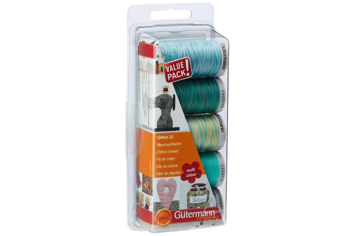 Gutermann Gro-731390\2 - Tset Ctn 12 5x200m - Thread Set Cot-2