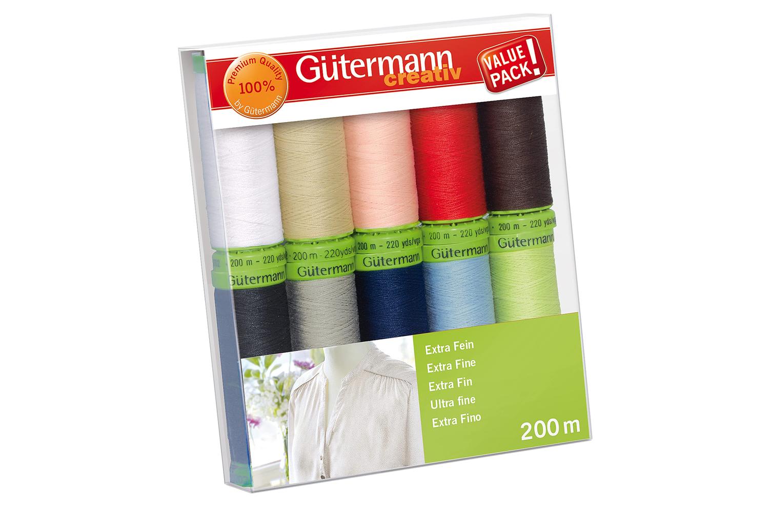 Gutermann Gro-731150\1 - Thread Set Sew-all Extra Fine 200 1