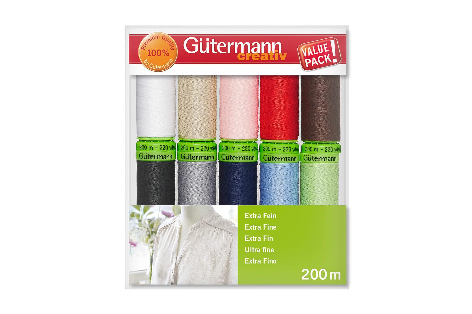 Gutermann Gro-731150\1 - Thread Set Sew-all Extra Fine 200 1-2