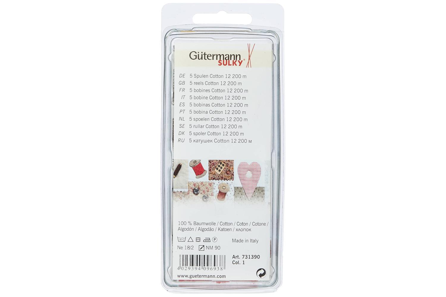 Gutermann Gro-731390\1 - Tset Ctn 12 5x200m - Thread Set Cot-3