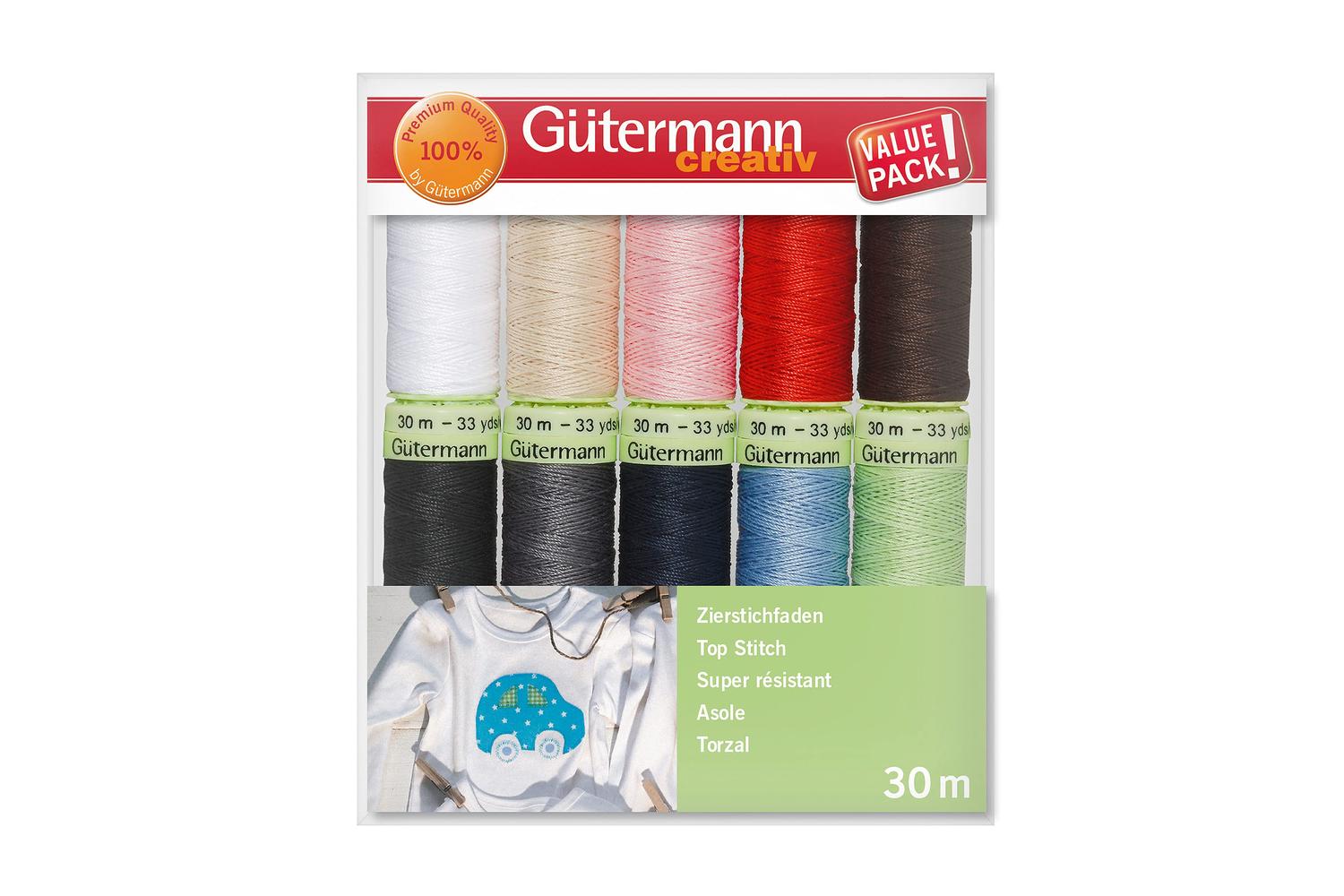 Gutermann Gro-731154\1 - Tset Tstitch 10x30m - Thread Set To-2