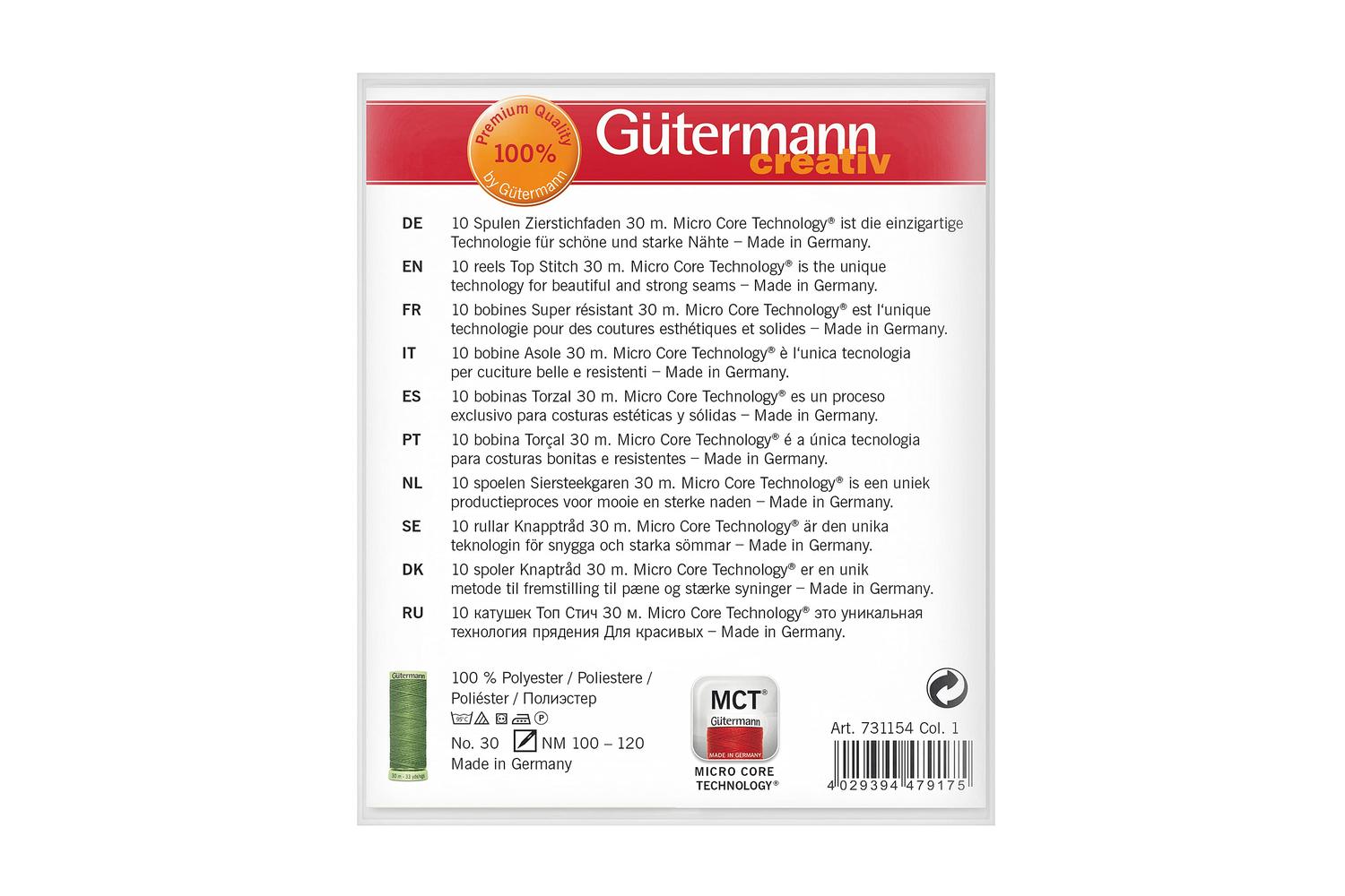 Gutermann Gro-731154\1 - Tset Tstitch 10x30m - Thread Set To-3