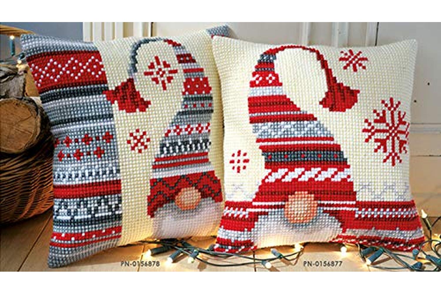 Vervaco Gro-pn-0156877 - Cushion Xmas Elf - Cross Stitch Kit-2