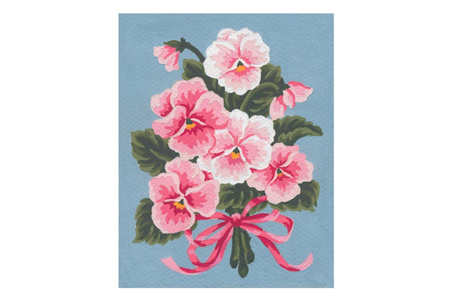 Collection D'art Gro-cd3143 - Printed Tapestry Canvas Pink F