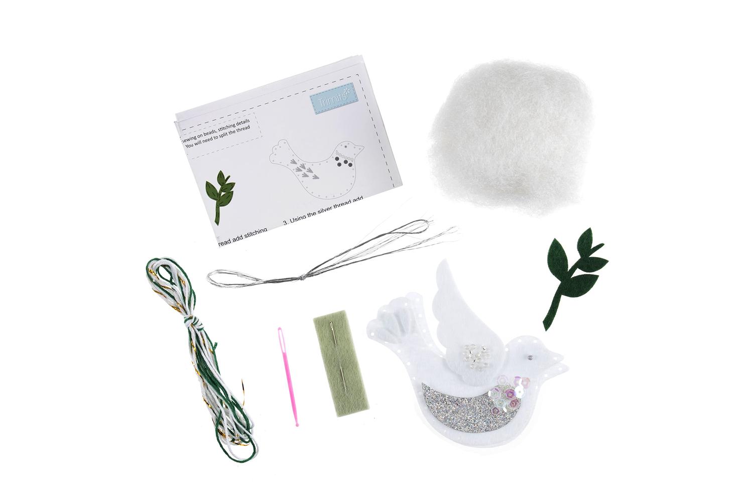 Trimits Gro-gck106 - Felt Kit Dove - Felt Decoration Kit Chr-2