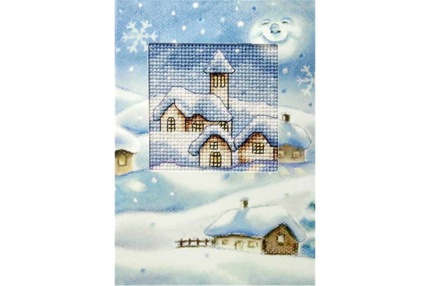 Orchidea Gro-orc.6196 - Gcard Church - Cross Stitch Kit Gree