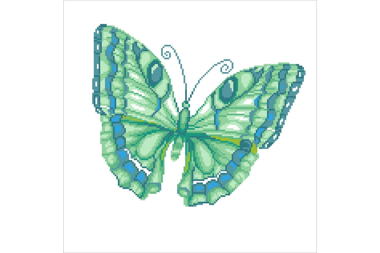 Diamond Dotz Gro-dd16.008 - Papillon Vert - Diamond Painting-3