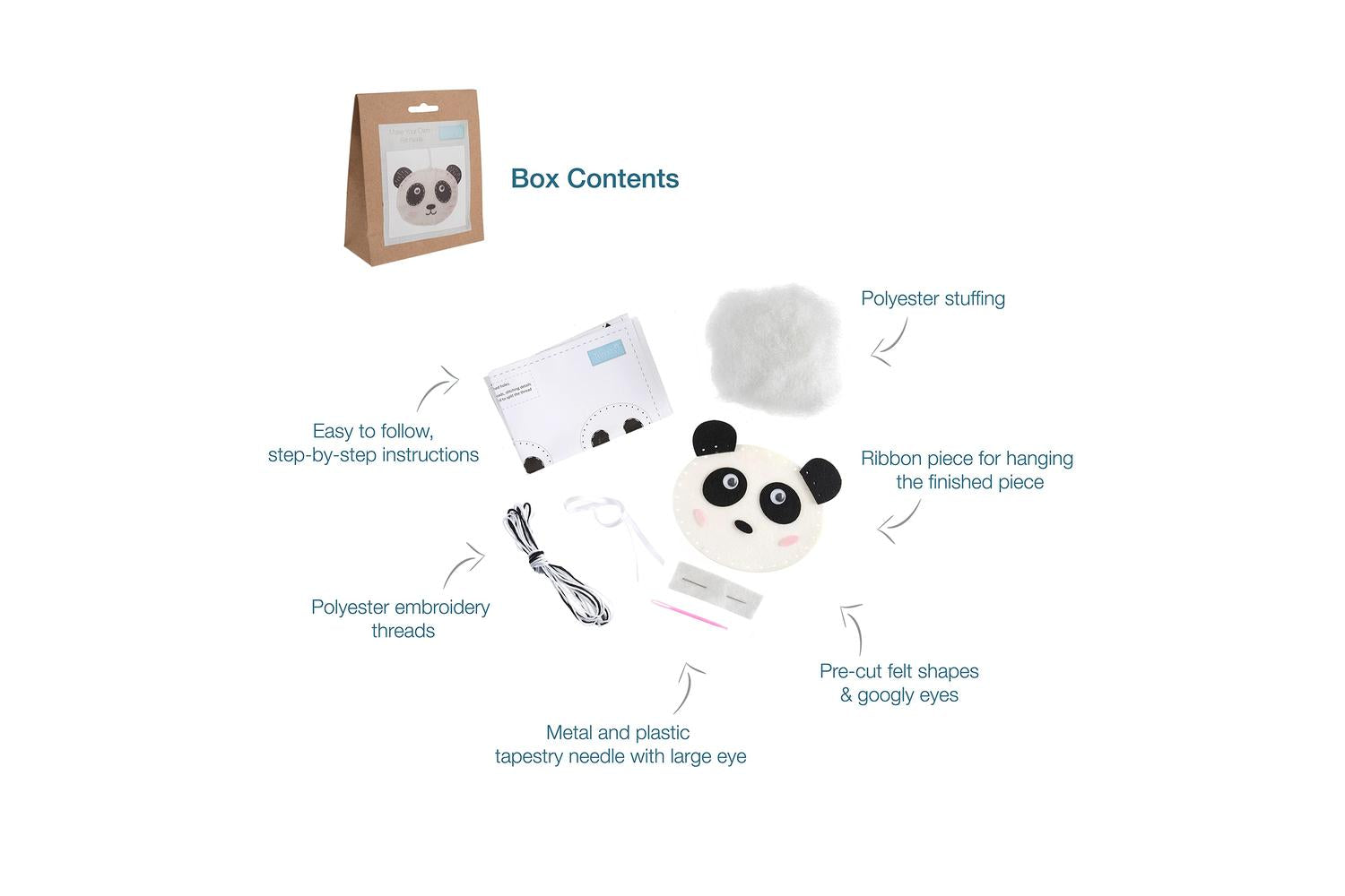 Trimits Gro-gck078 - Felt Kit Panda - Felt Decoration Kit Pa-4