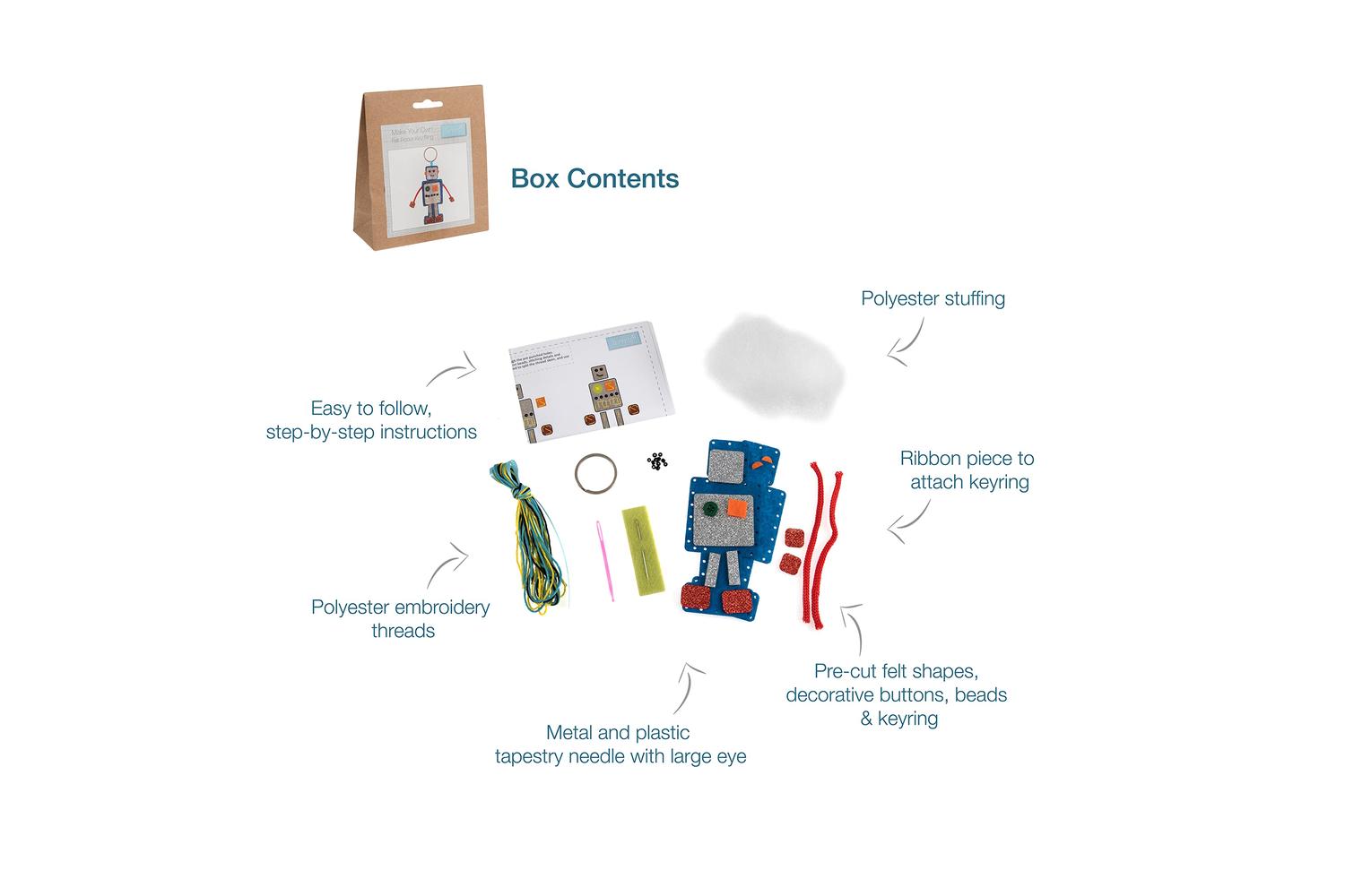 Trimits Gro-gck084 - Felt Kit Robot - Felt Decoration Kit Ro-4