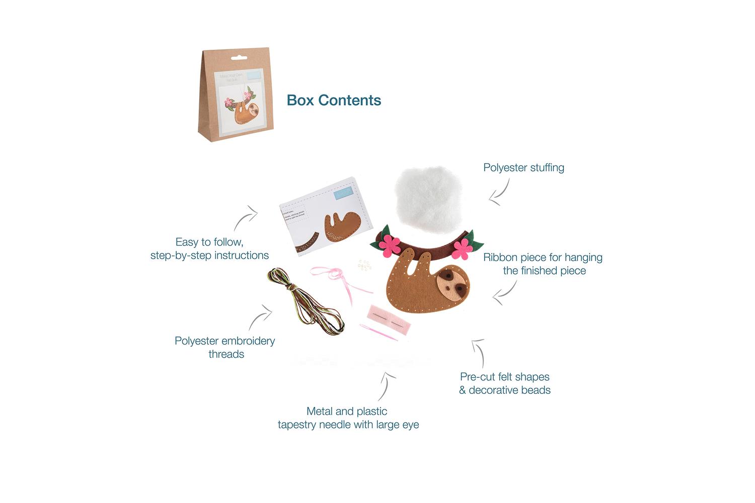 Trimits Gro-gck080 - Felt Kit Sloth - Felt Decoration Kit Sl-4